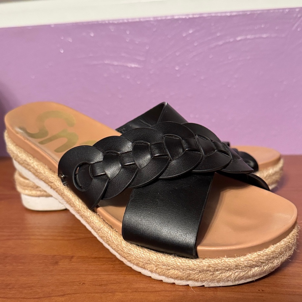 Circus by Sam Edelman Black Braided Sandals